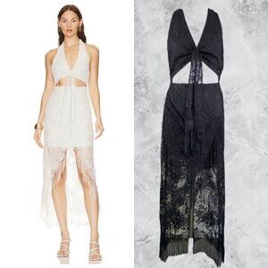 MAJORELLE Honolua Midi Dress in Black